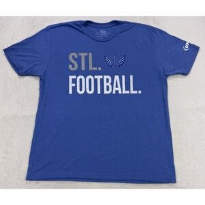 Saint Louis Battlehawks Tee Shirt Men XL Blue Short Sleeve UFL - NWOT.